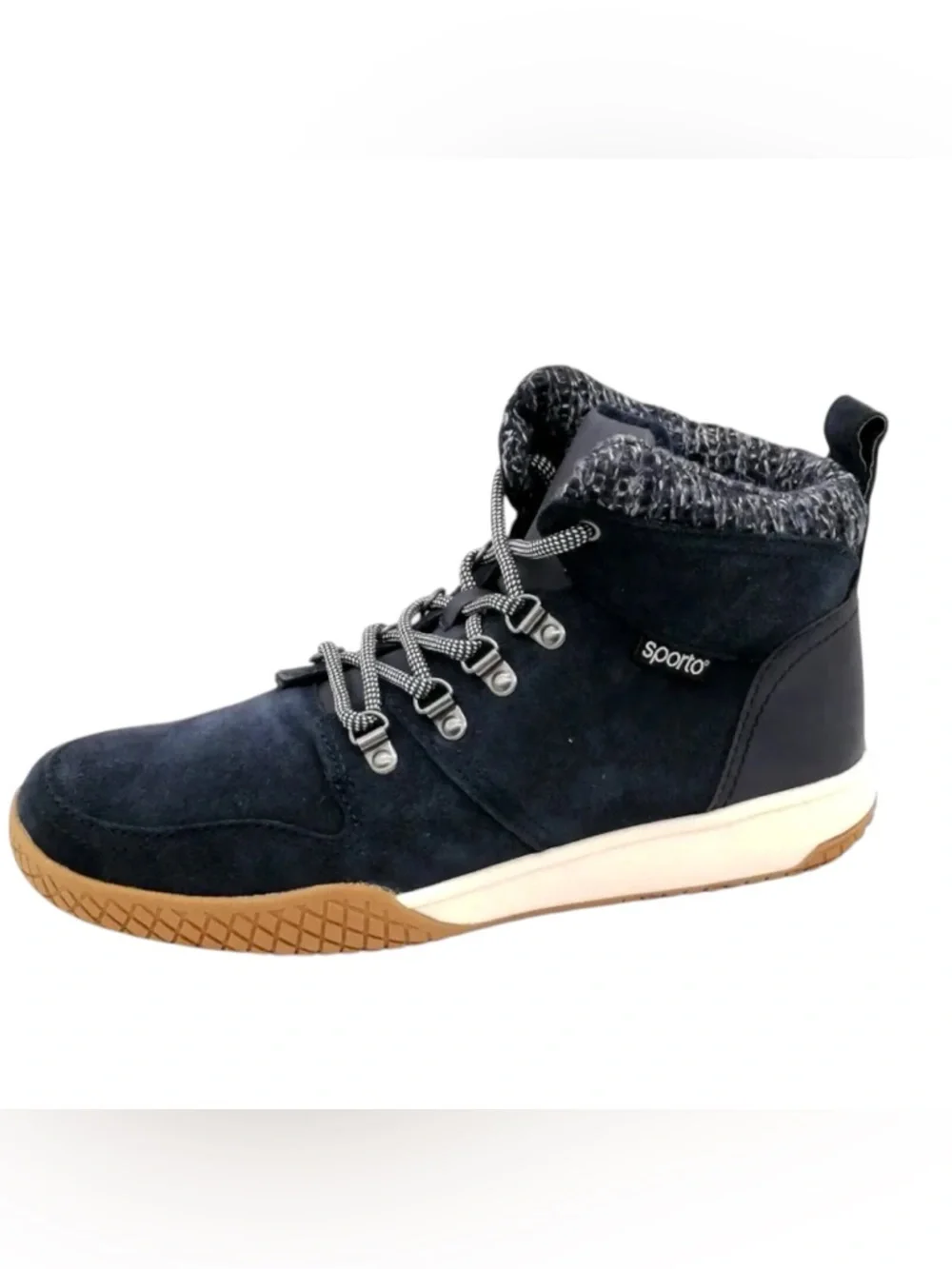 Sporto Navy Suede Chukka Boot Womens 9W with Gum Outsole - Picture 1 of 6